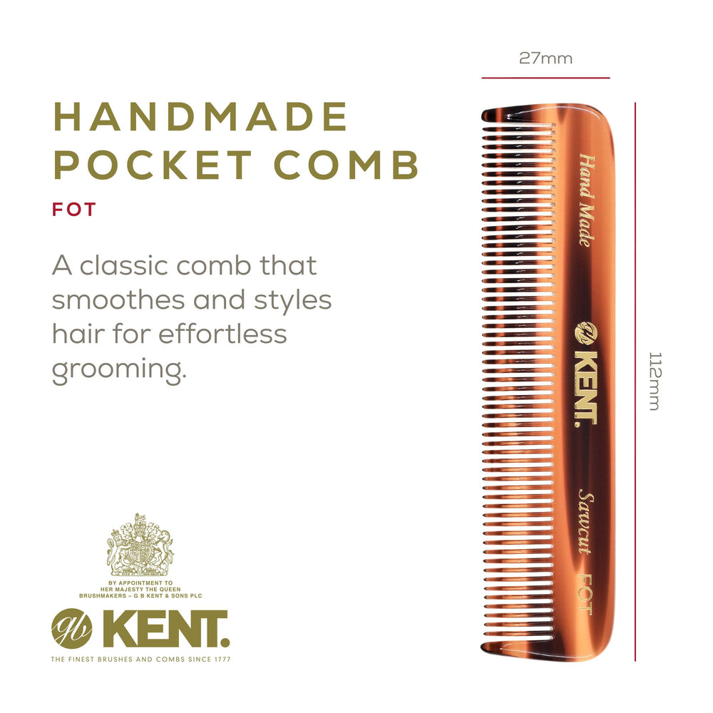 Kent A FOT tortoiseshell saw-cut teeth glide smoothly through hair with minimal snag.