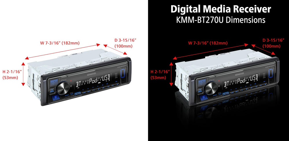 KENWOOD KMM-BT270U 13-band EQ for customizable sound tuning and clarity.