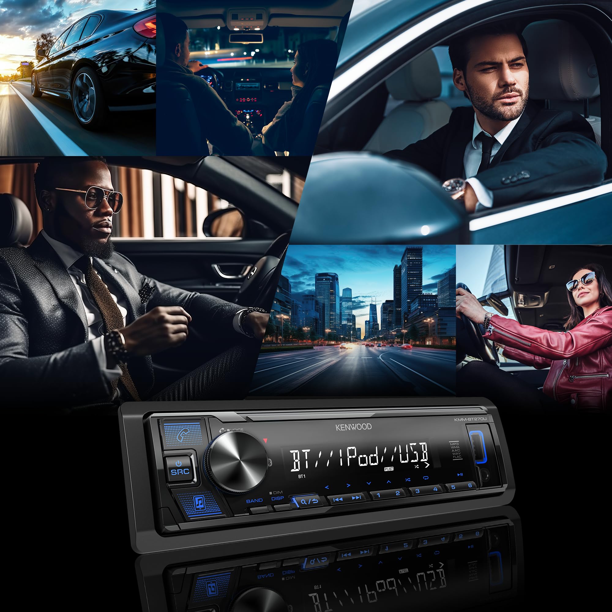KENWOOD KMM-BT270U easy iPhone/iPod playback setup for seamless music in car.