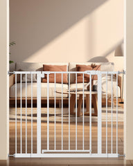 Keny baby gate stair expansion showcases adjustable width for safe stairs.