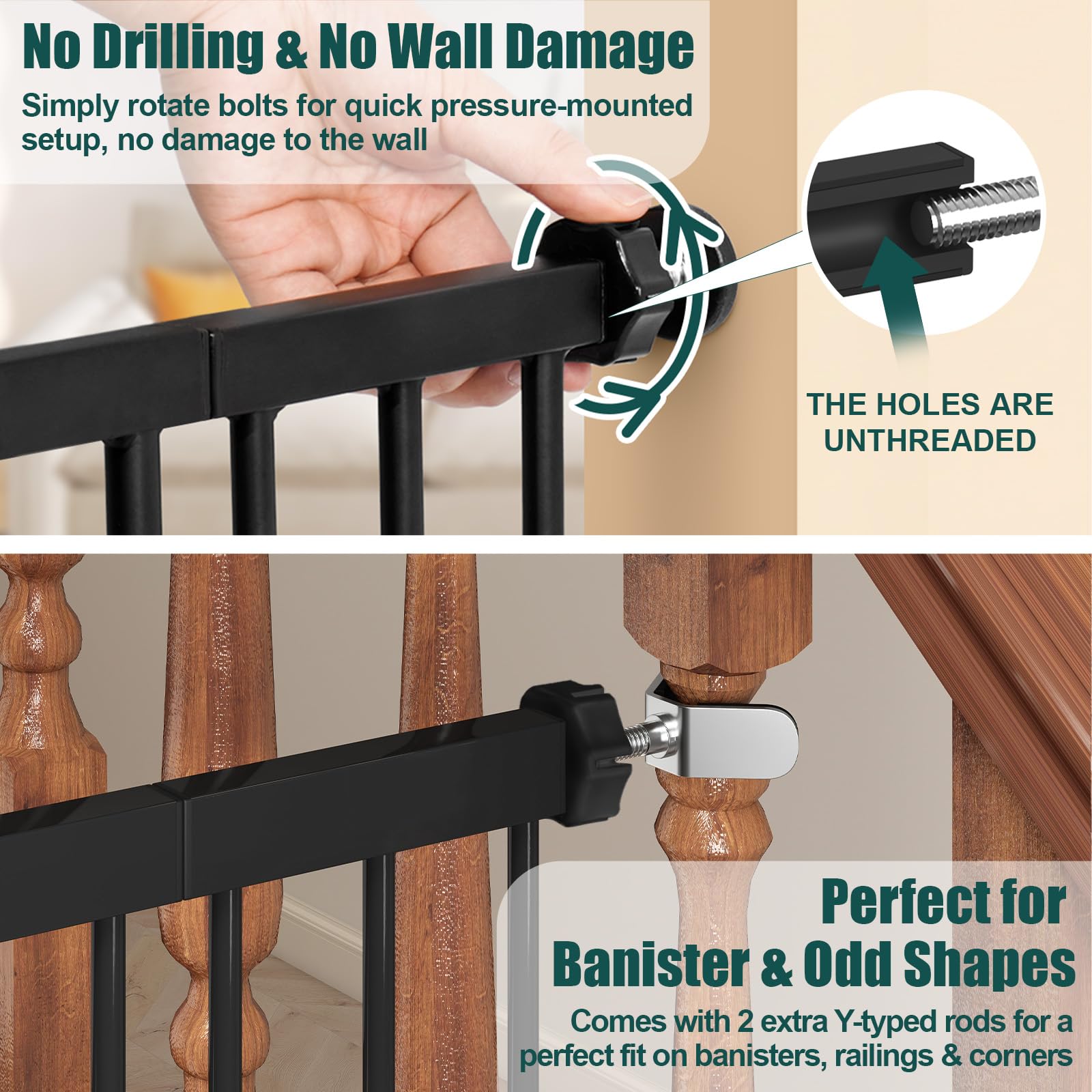 keny gate extension kit showing adjustable width