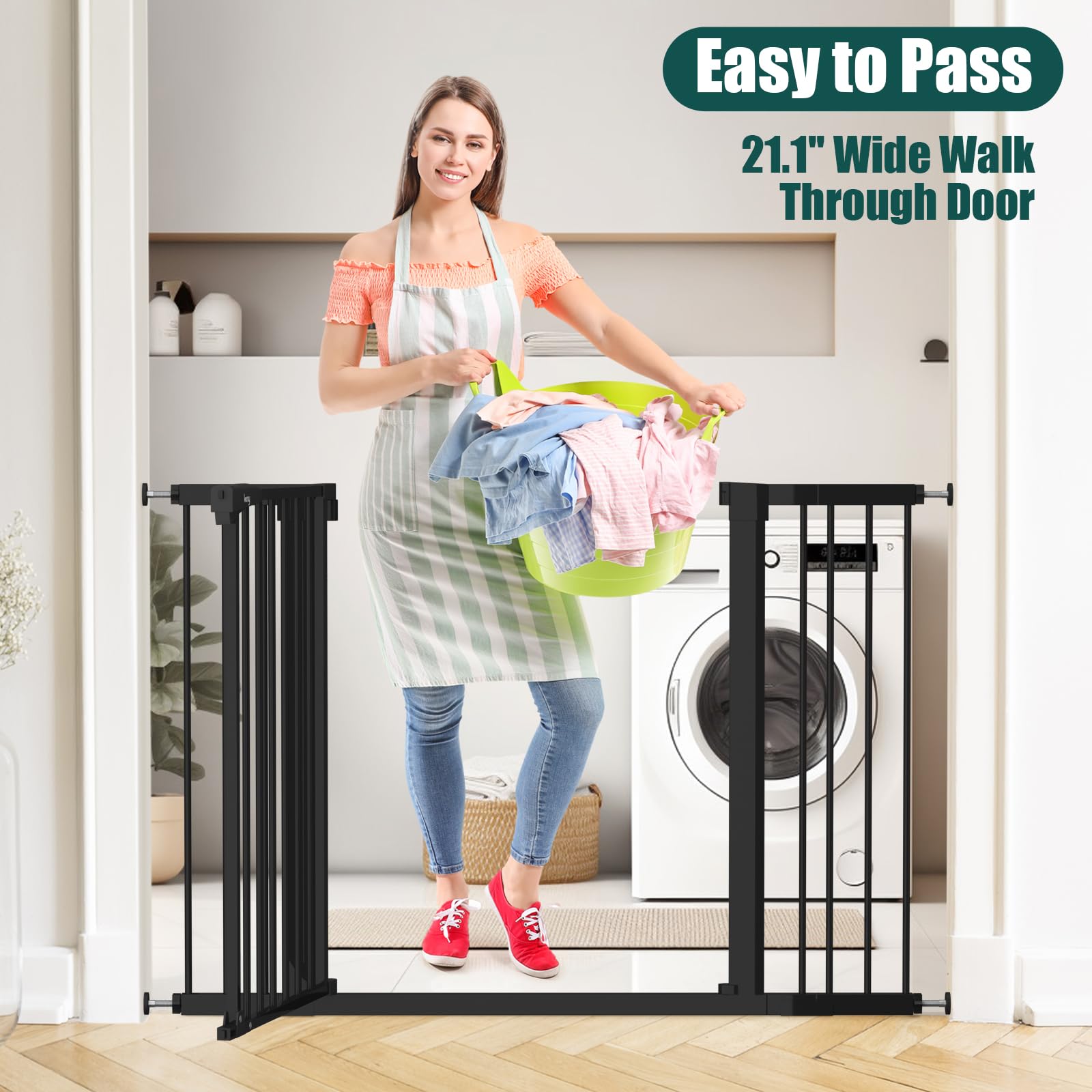 keny pet gate mounted without drilling in hallway
