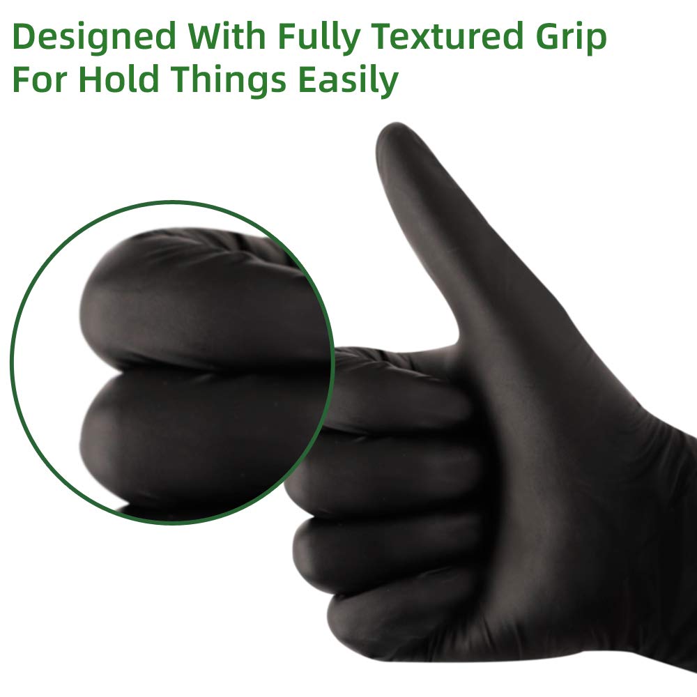 KEOELY nitrile gloves 10-inch length for extended protection during tasks.