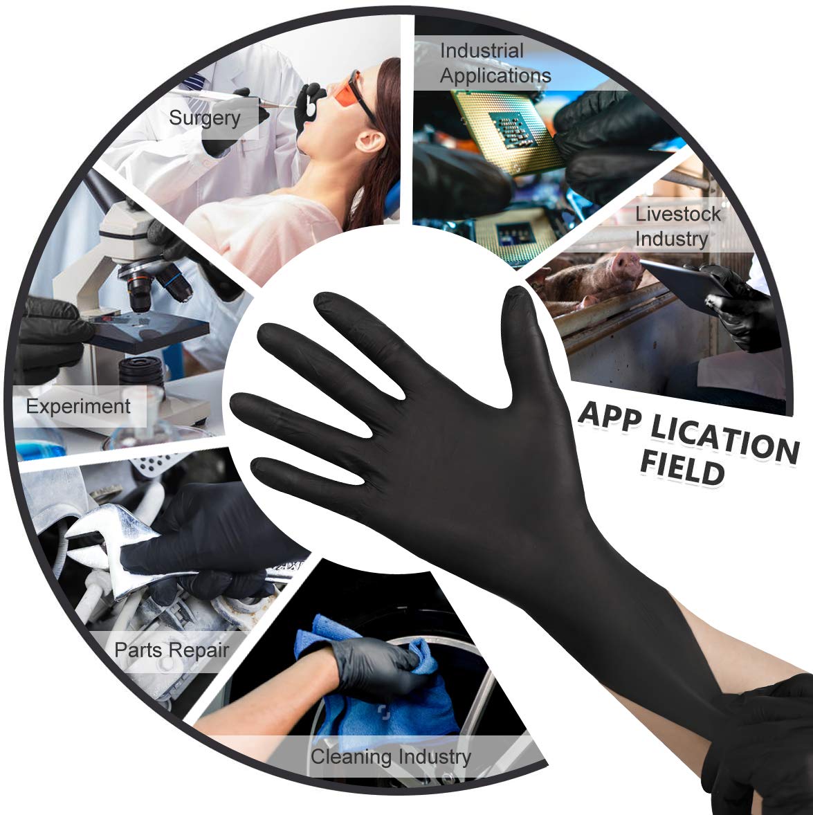 KEOELY nitrile gloves tattoo-artist-use for precise, clean lines.