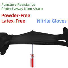 KEOELY nitrile gloves with textured fingertips for secure grip in wet and dry tasks.