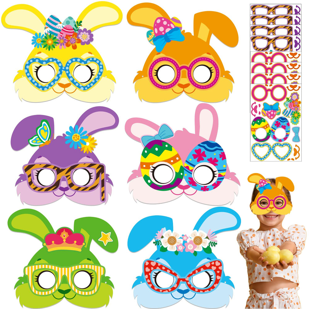 Kepeel Easter bunny mask kit for kids crafts and party fun