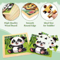 Kepovin wooden fox puzzle supports hand-eye coordination and early cognitive development