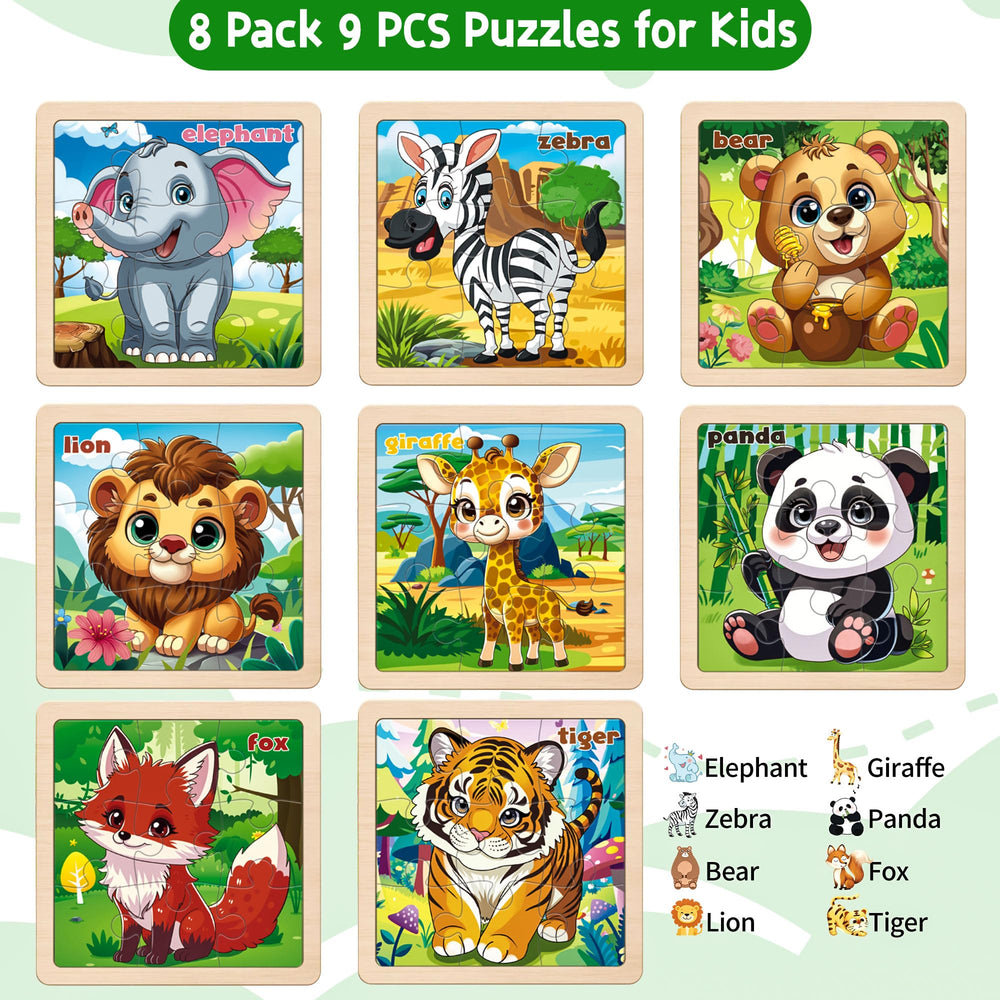 Kepovin wooden giraffe puzzle aids focus and shape matching for toddlers