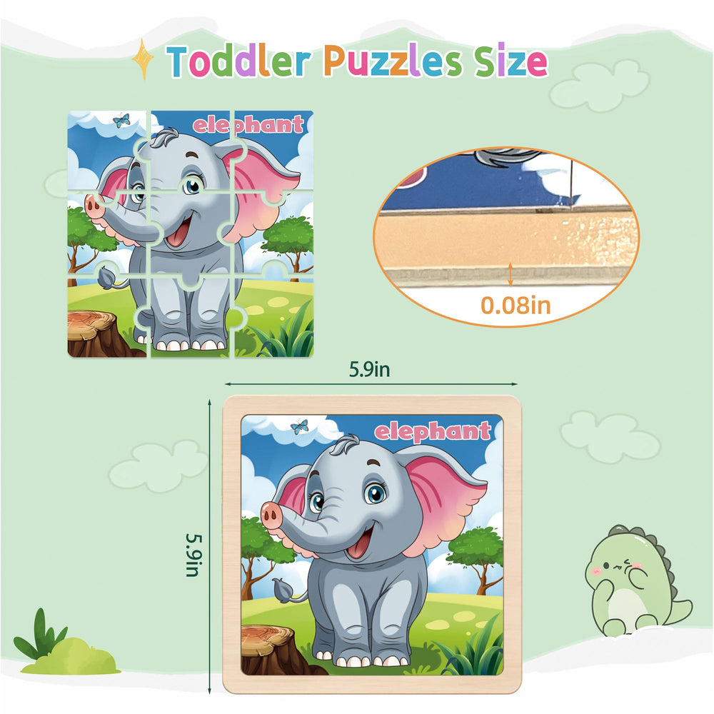 Kepovin wooden zebra puzzle encourages pattern recognition and spatial awareness