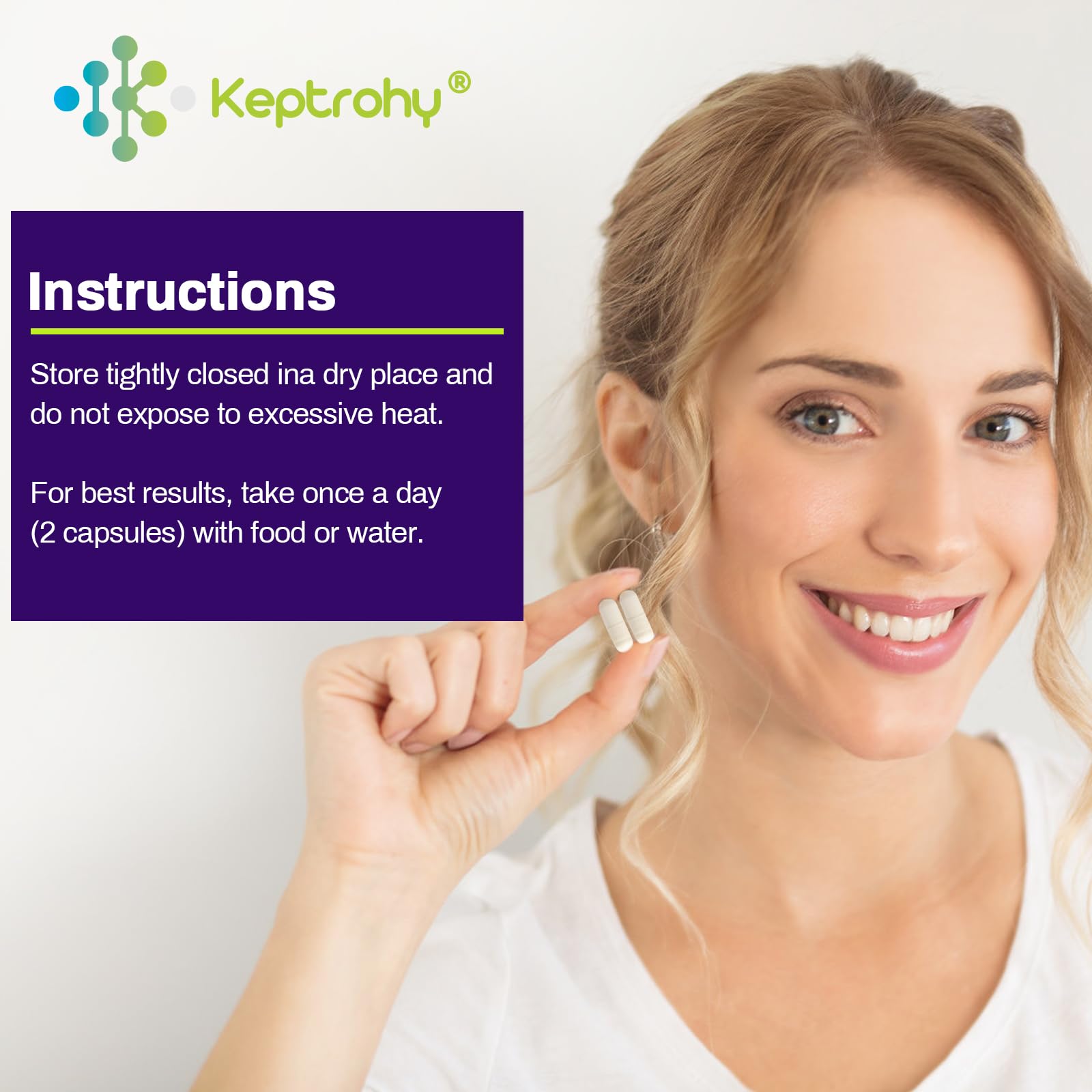 Keptrohy capsule close-up showing smooth, easy-to-swallow design