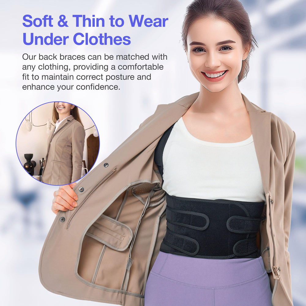 Kepwaa adjustable size back brace for personalized posture correction