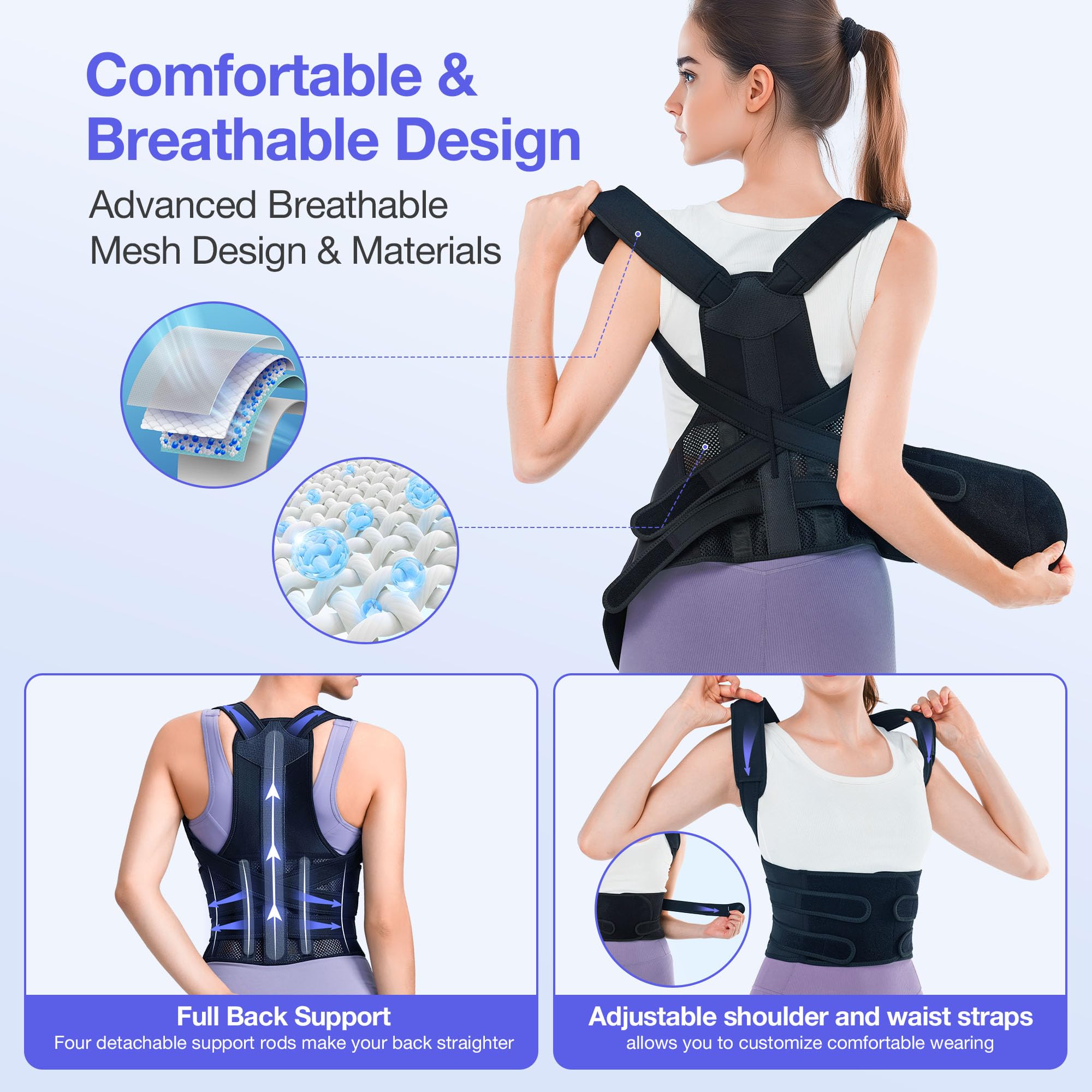 Kepwaa daily-use posture device for office routines and recovery-friendly use