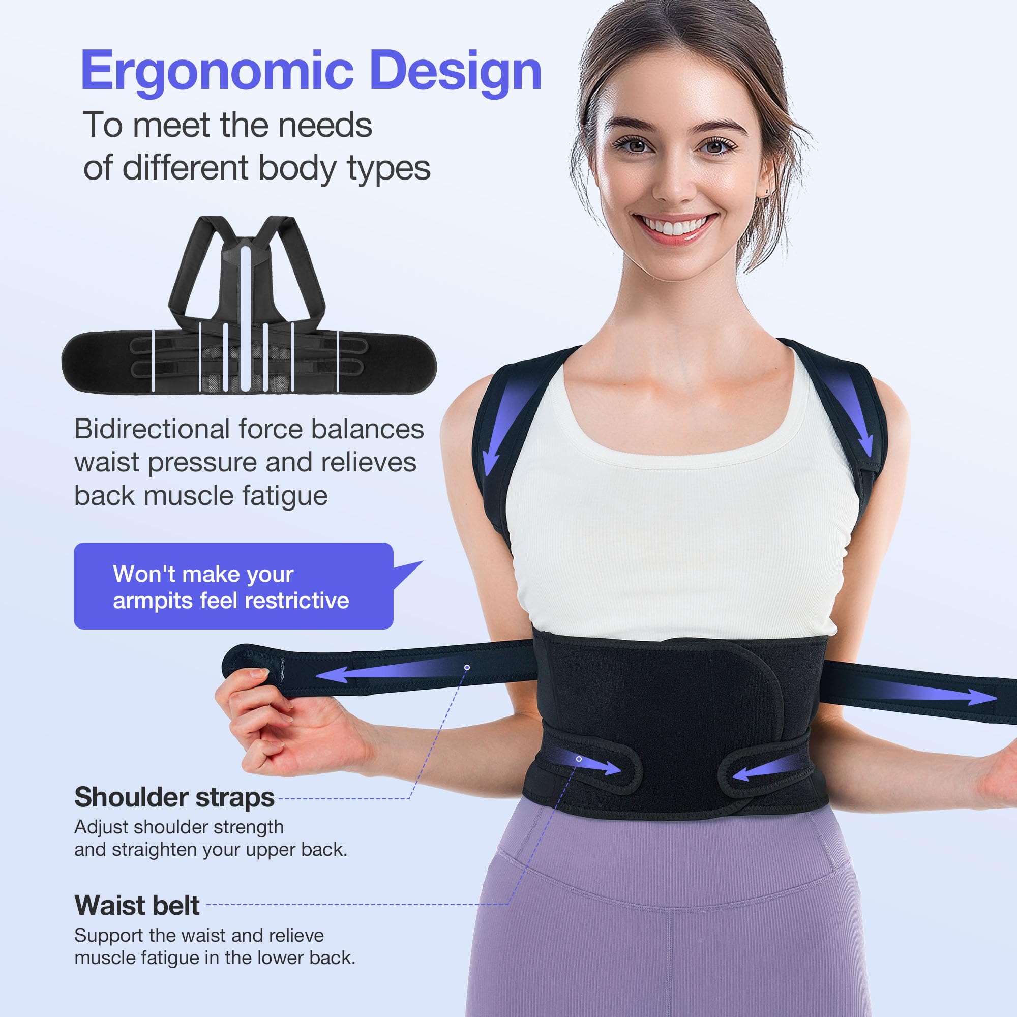 Kepwaa easy-care back brace dries quickly after washing