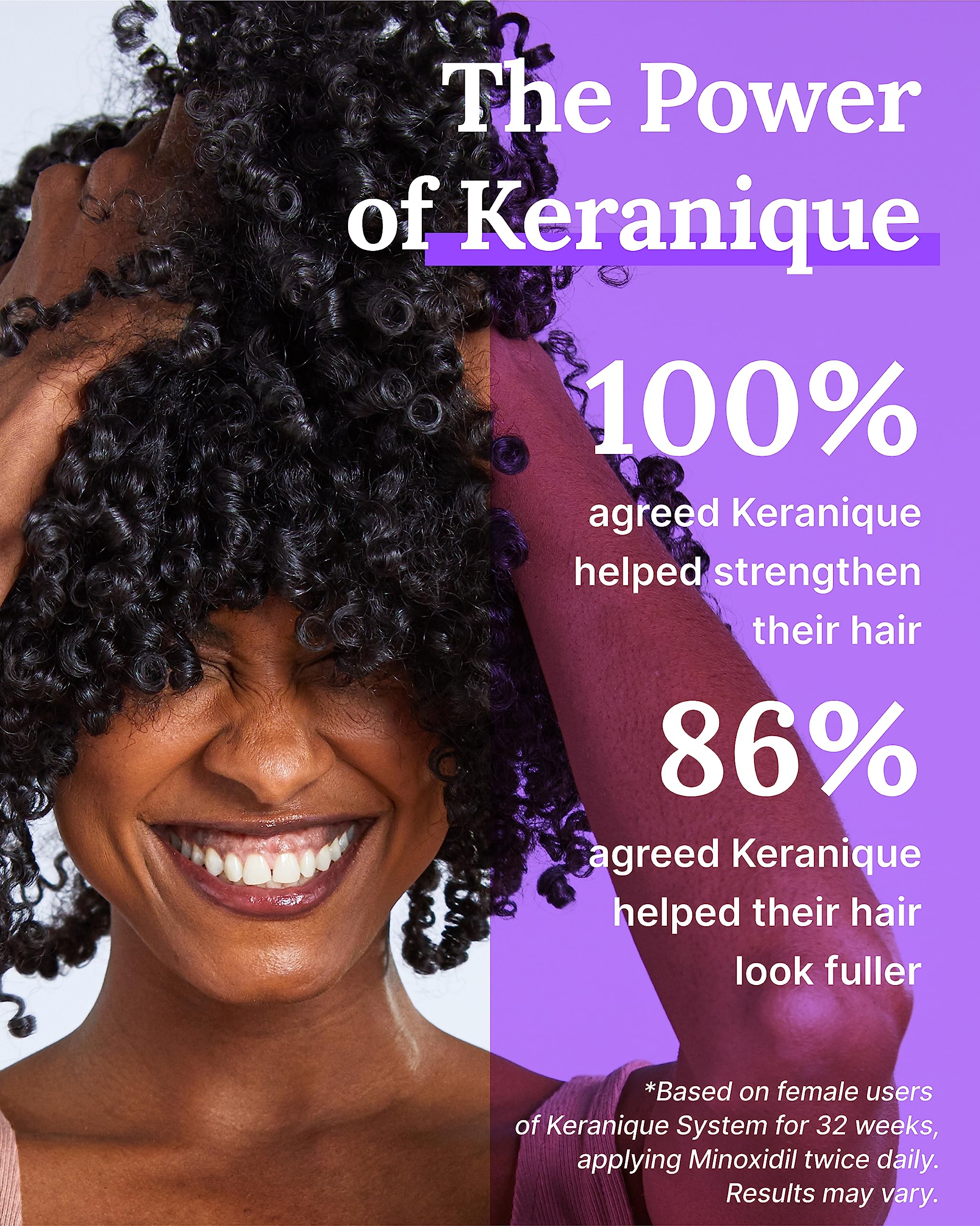 Keranique Follicle Booster packaging display signals trusted brand support and care.