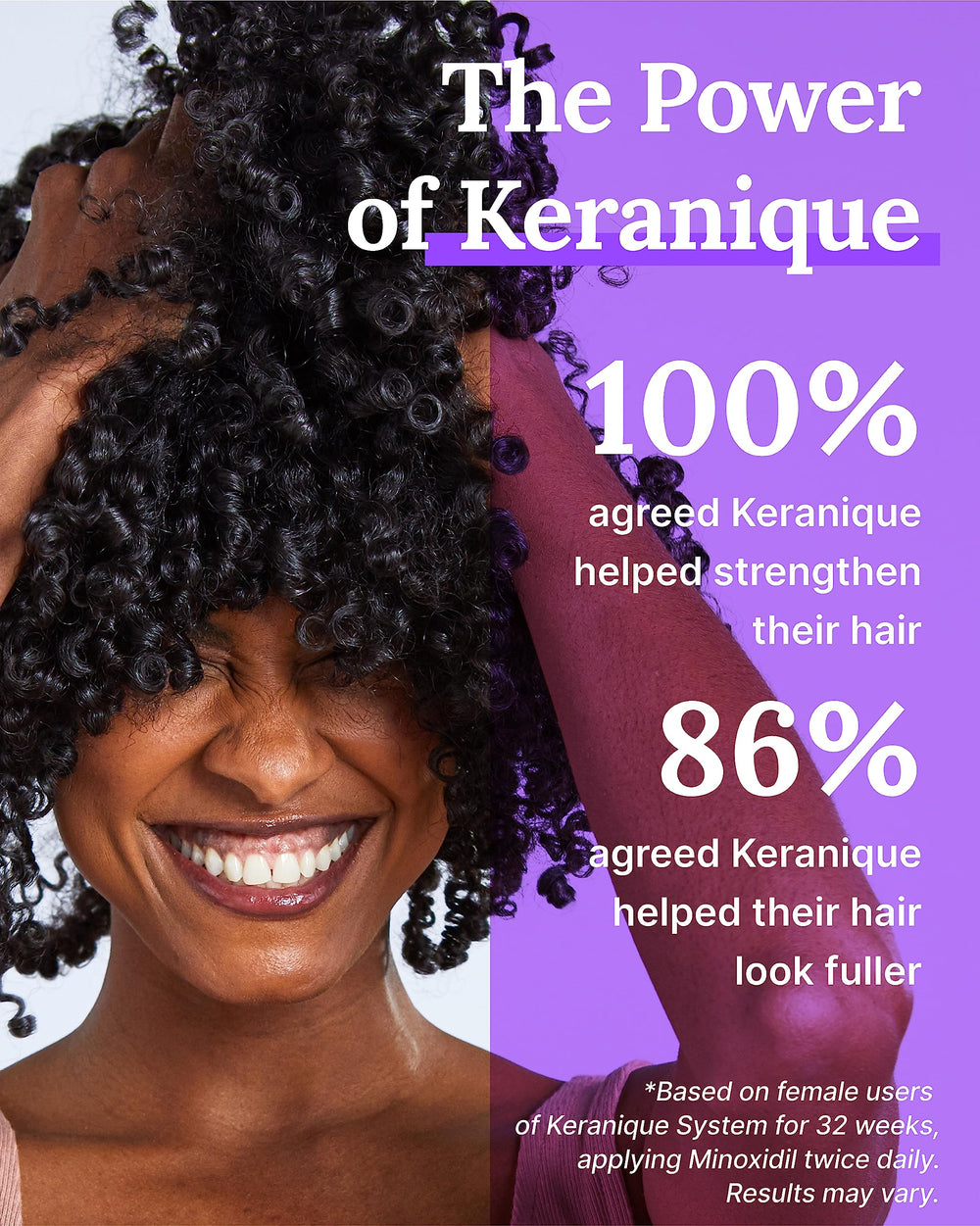 Keranique Follicle Booster packaging display signals trusted brand support and care.