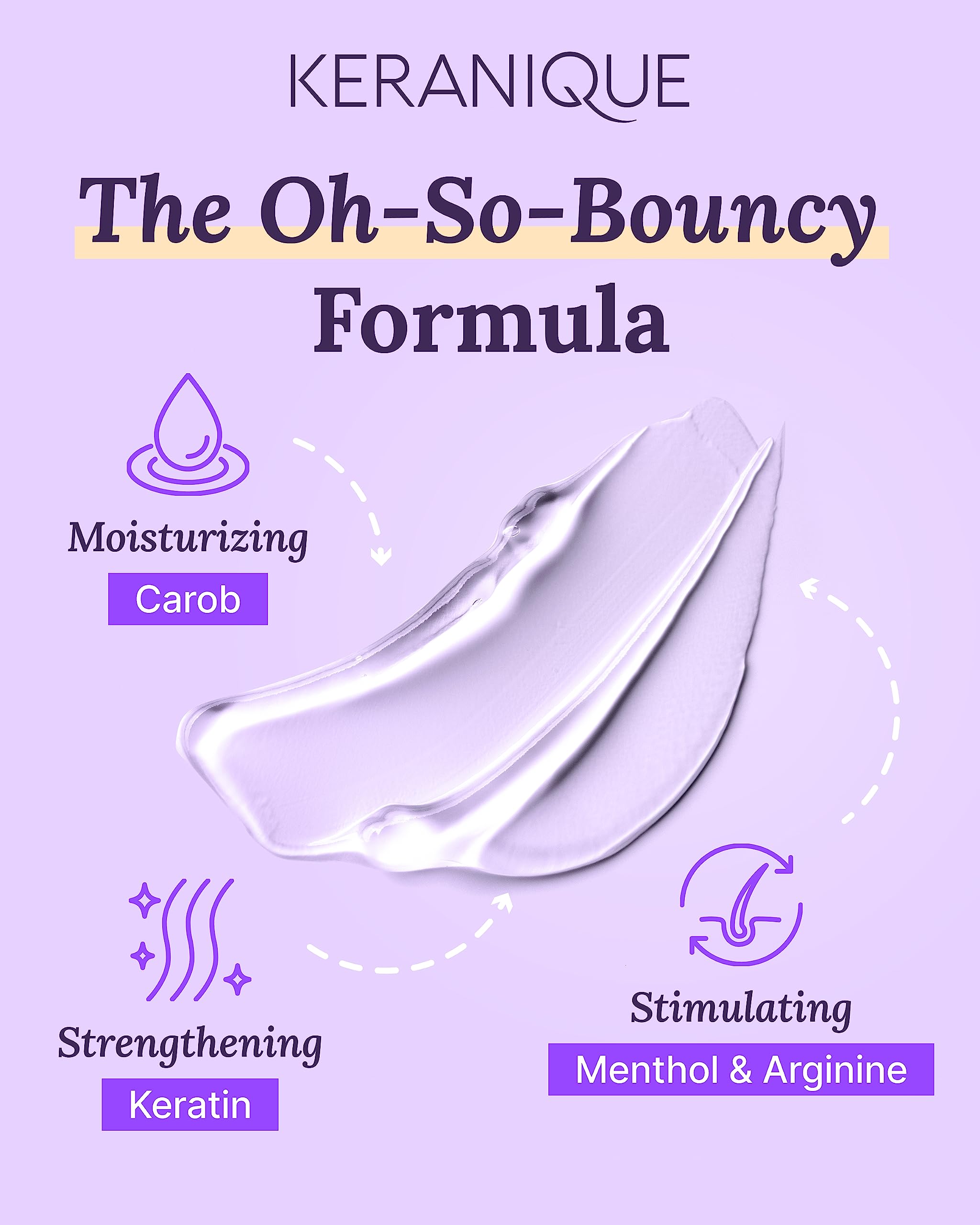 Close-up of Keratin Amino Complex application on hair strands