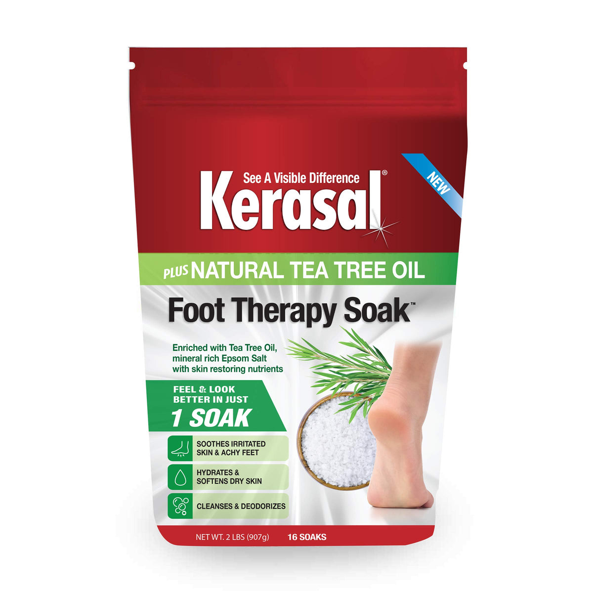 Kerasal Foot Therapy Soak bag ready for a soothing foot soak