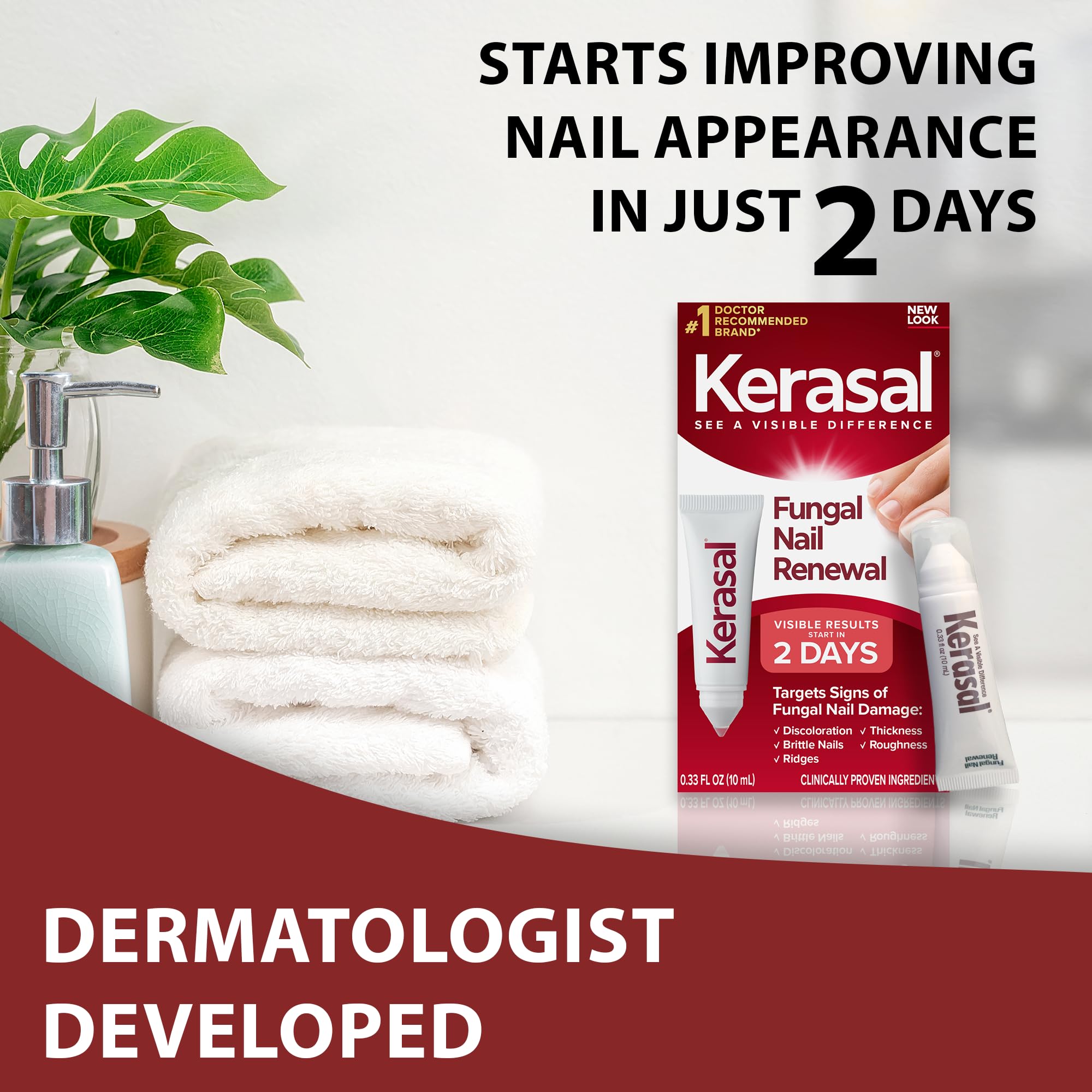 Kerasal Nail Renewal application close-up showing precise topical use