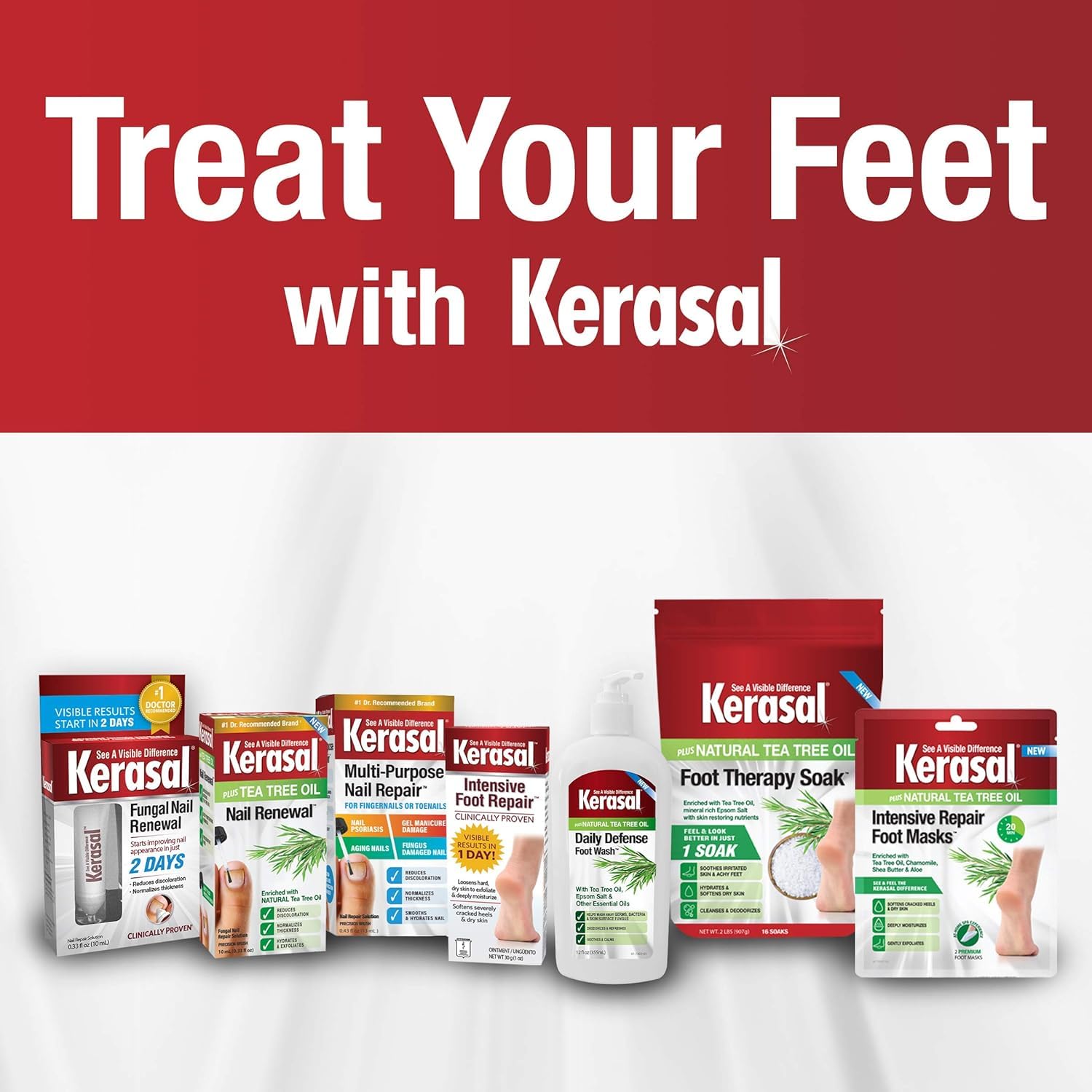 Kerasal Night-time foot care routine setup featuring the ointment.