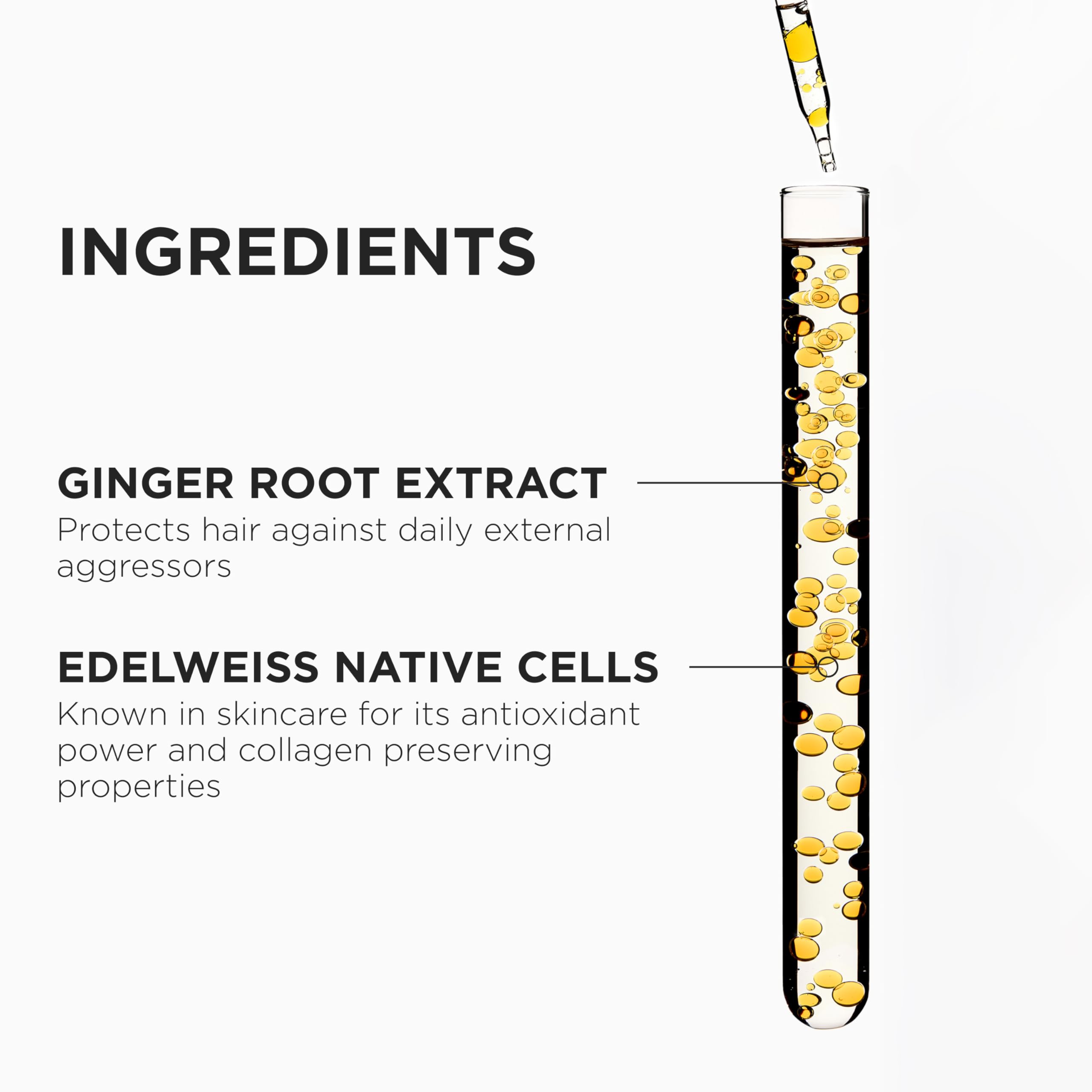 Kerastase Genesis detangled, smoother hair closeup.
