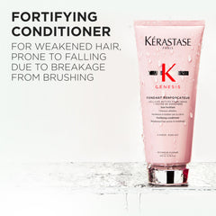 Kerastase Genesis graphic highlights edelweiss and ginger for stronger hair.