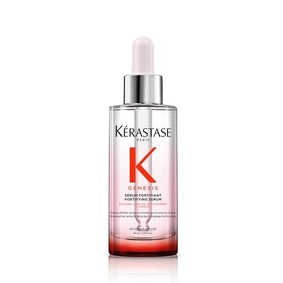 KÉRASTASE Genesis Serum bottle close-up, showcasing a lightweight, non-greasy formula.