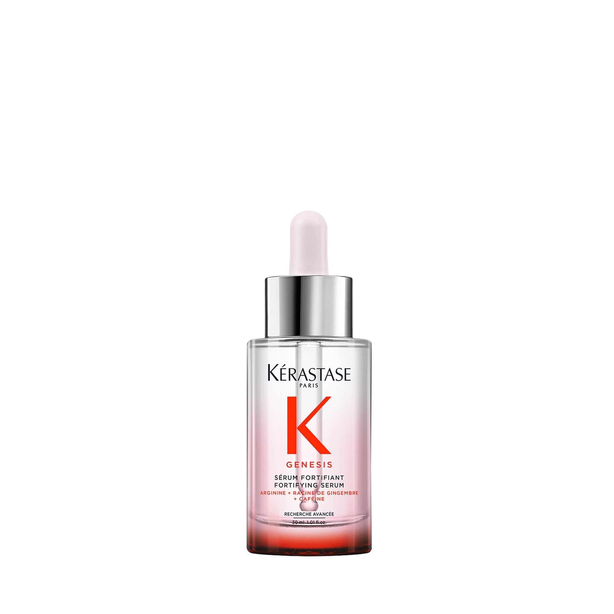 Kérastase Genesis Serum bottle pour for controlled application and smoother hair