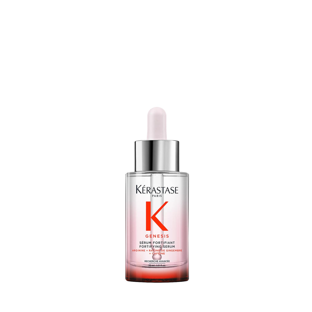 Kérastase Genesis Serum bottle pour for controlled application and smoother hair