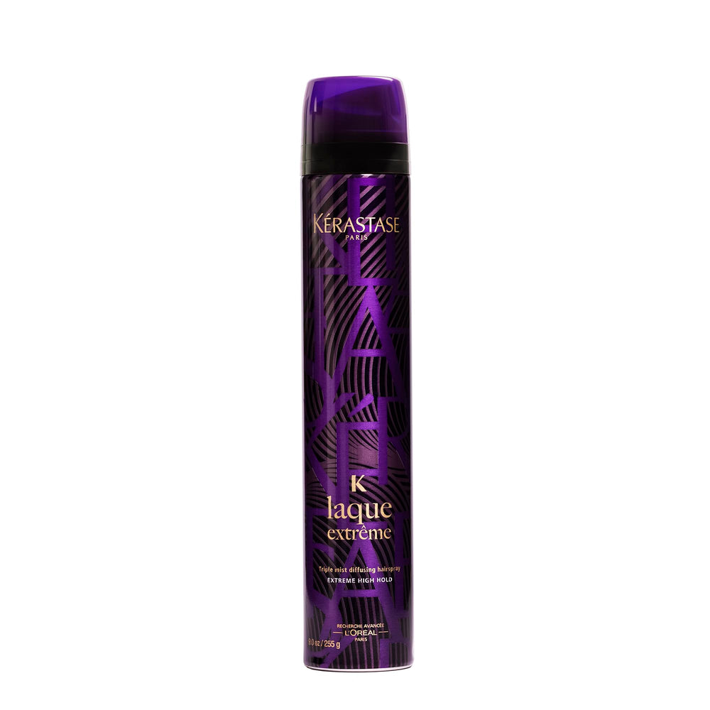 Kerastase Laque Extreme bottle shot showing ultra-hold and humidity resistance.