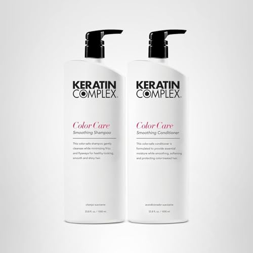 Keratin Complex Color Care pump bottle shows easy mess free application