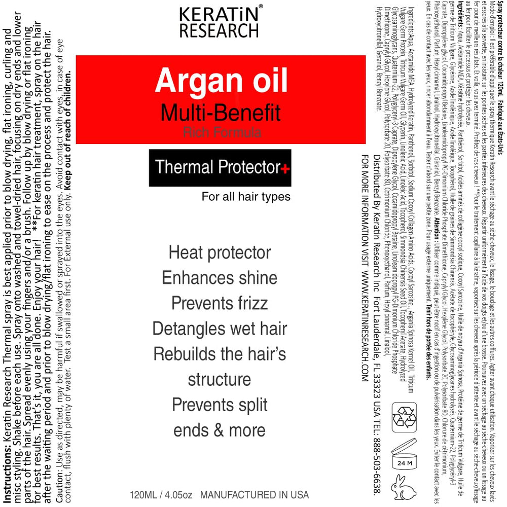 KERATIN RESEARCH Thermal Hair Protector Spray for daily use