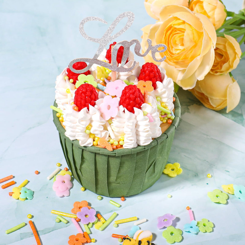 Kercky cookie decorations brighten cookies with florals and miniature accents.
