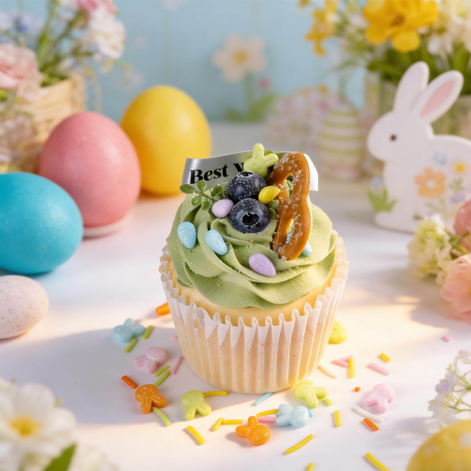 Kercky Easter sprinkles in a 5-compartment box stay organized