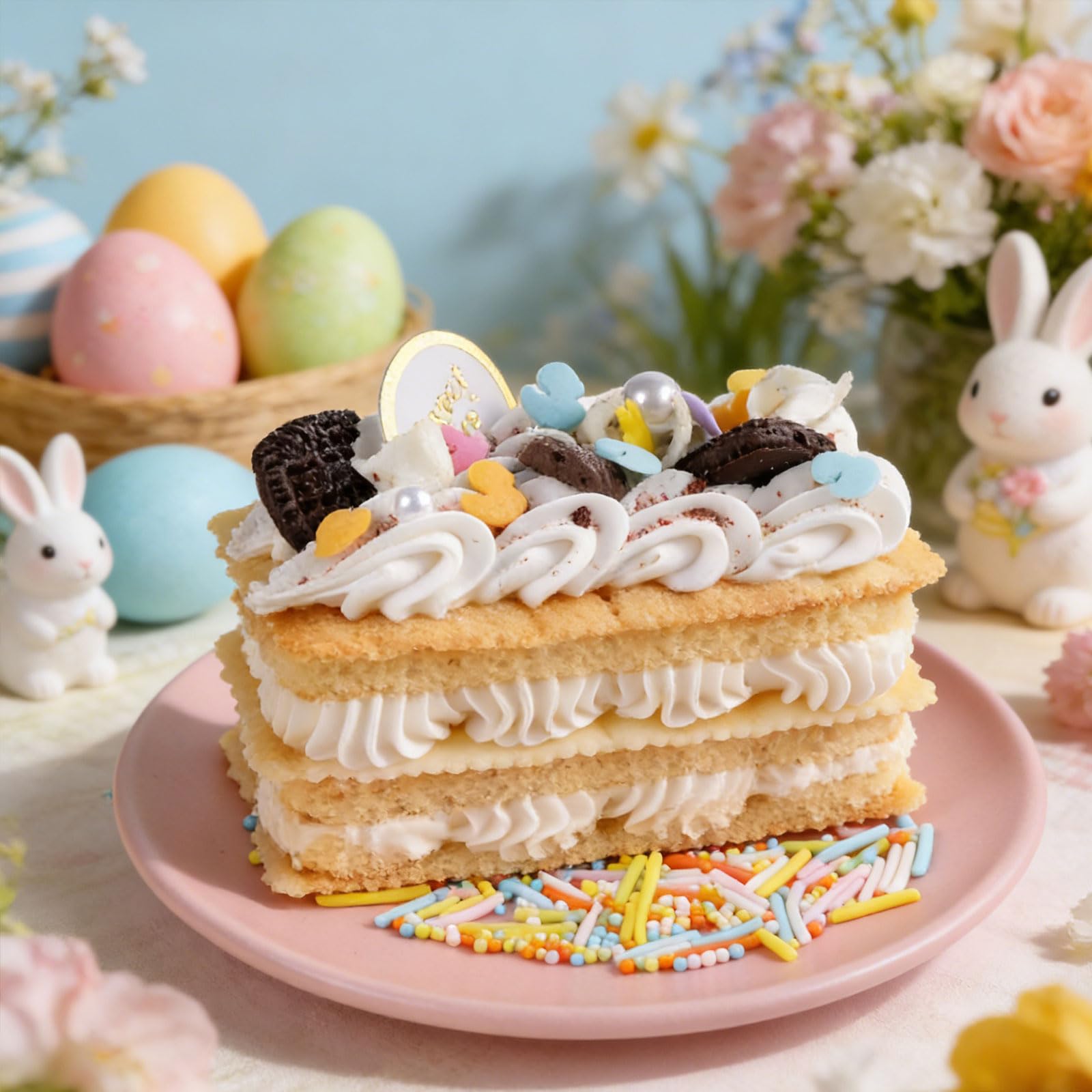 Kercky Easter sprinkles pastel colors complement cakes, cookies, and cupcakes