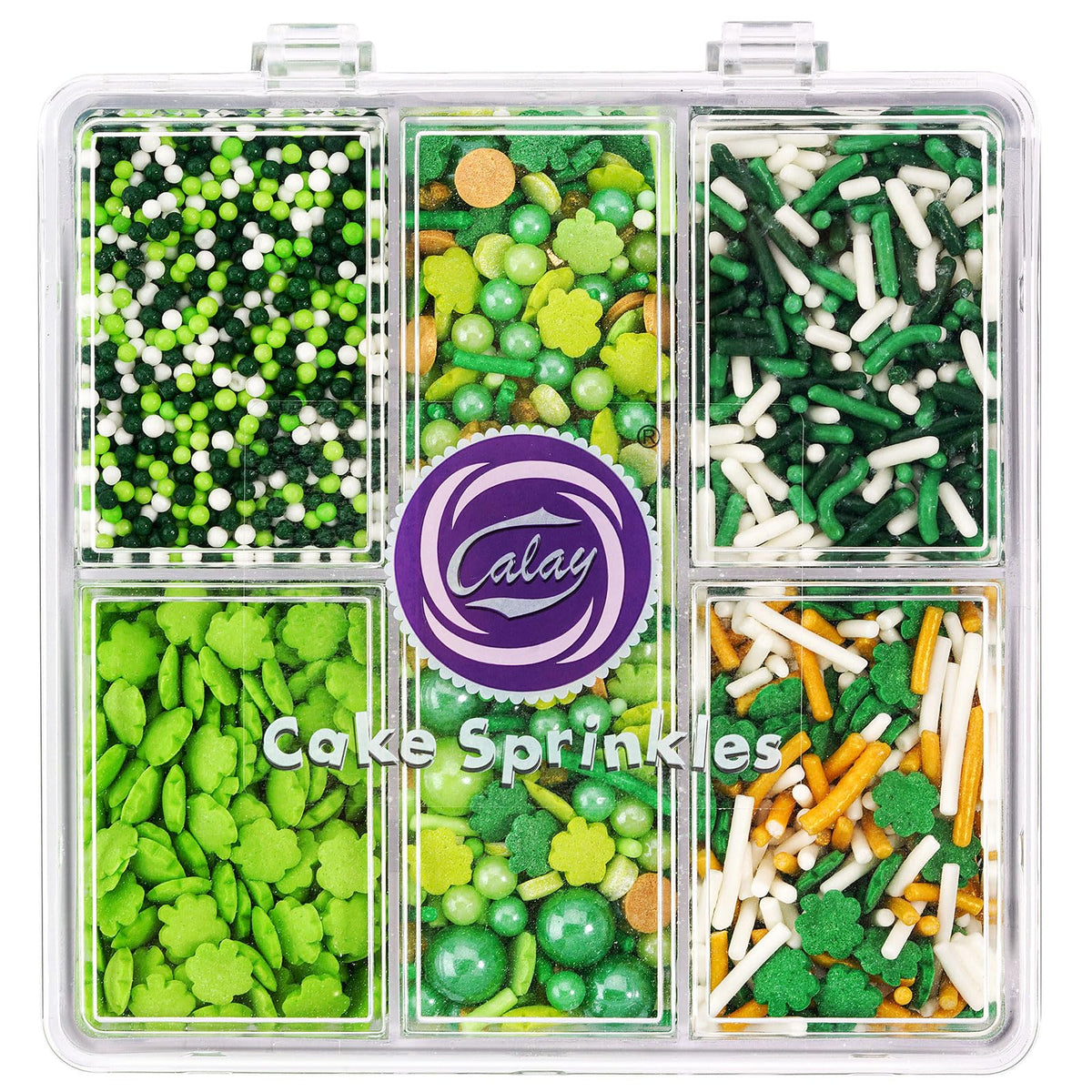 Kercky green sprinkles mix for St Patrick's Day, vibrant and festive for desserts