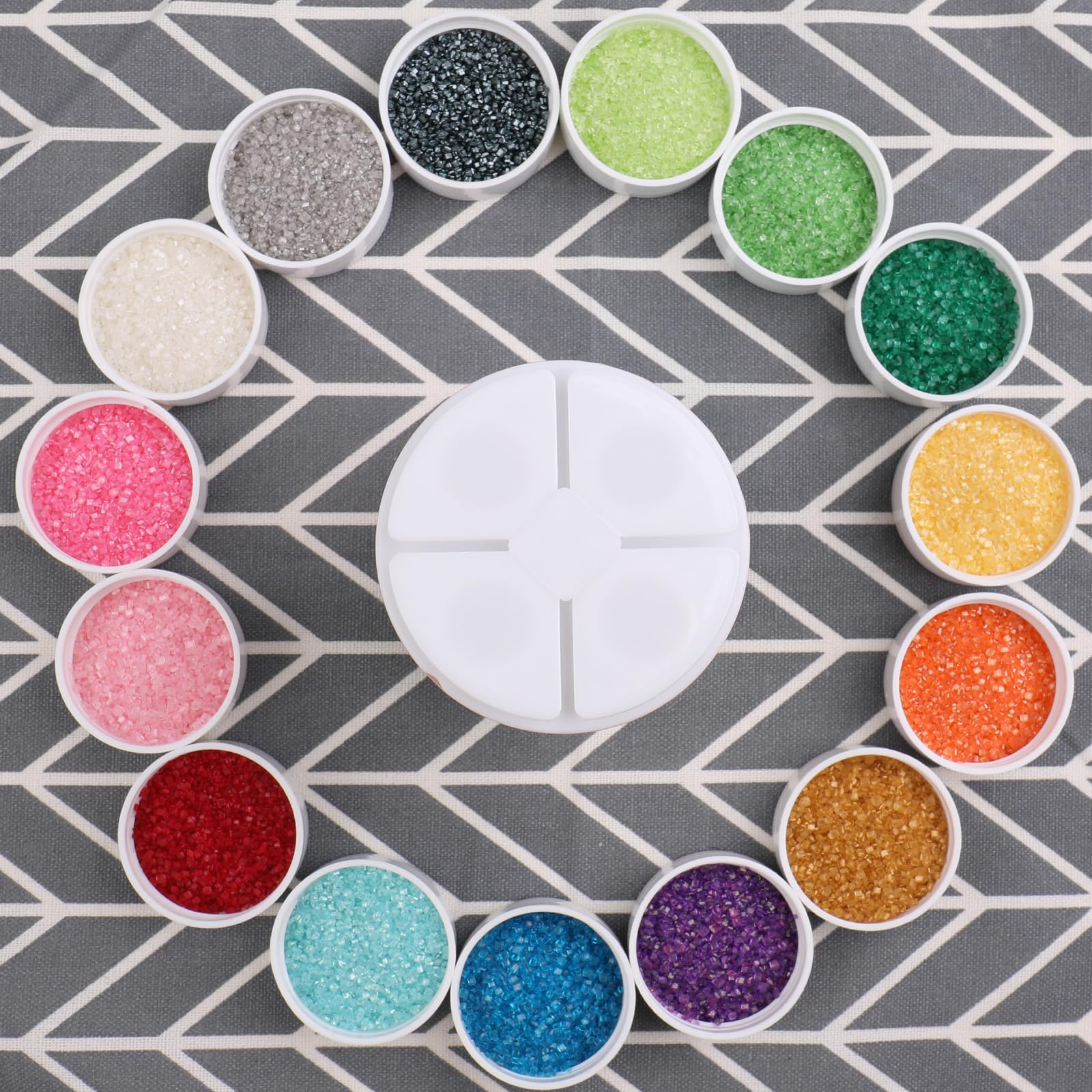 Kercky sanding sugar lids seal securely for mess-free storage and easy access.