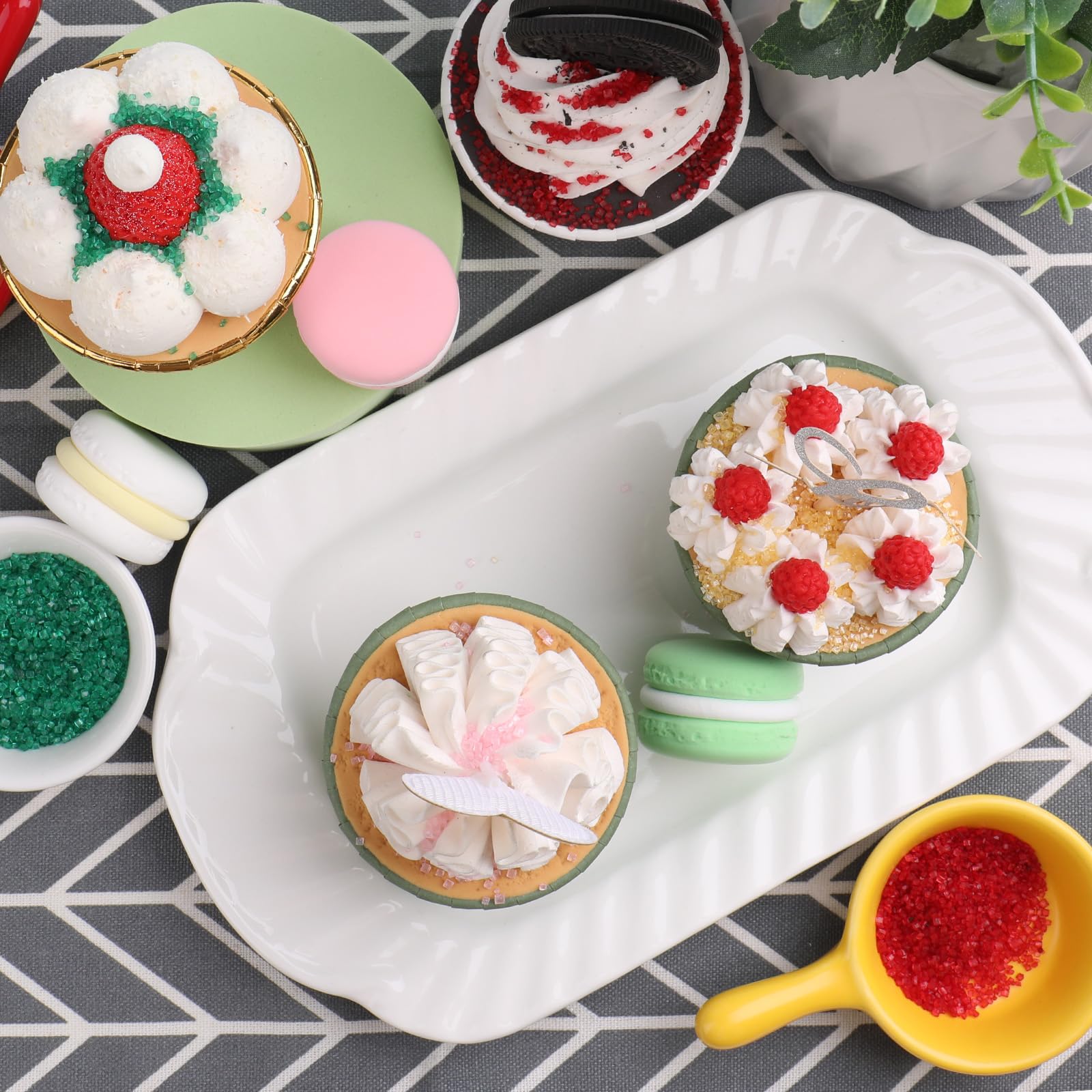 Kercky sparkling sugar finish adds light-catching shine to festive desserts.