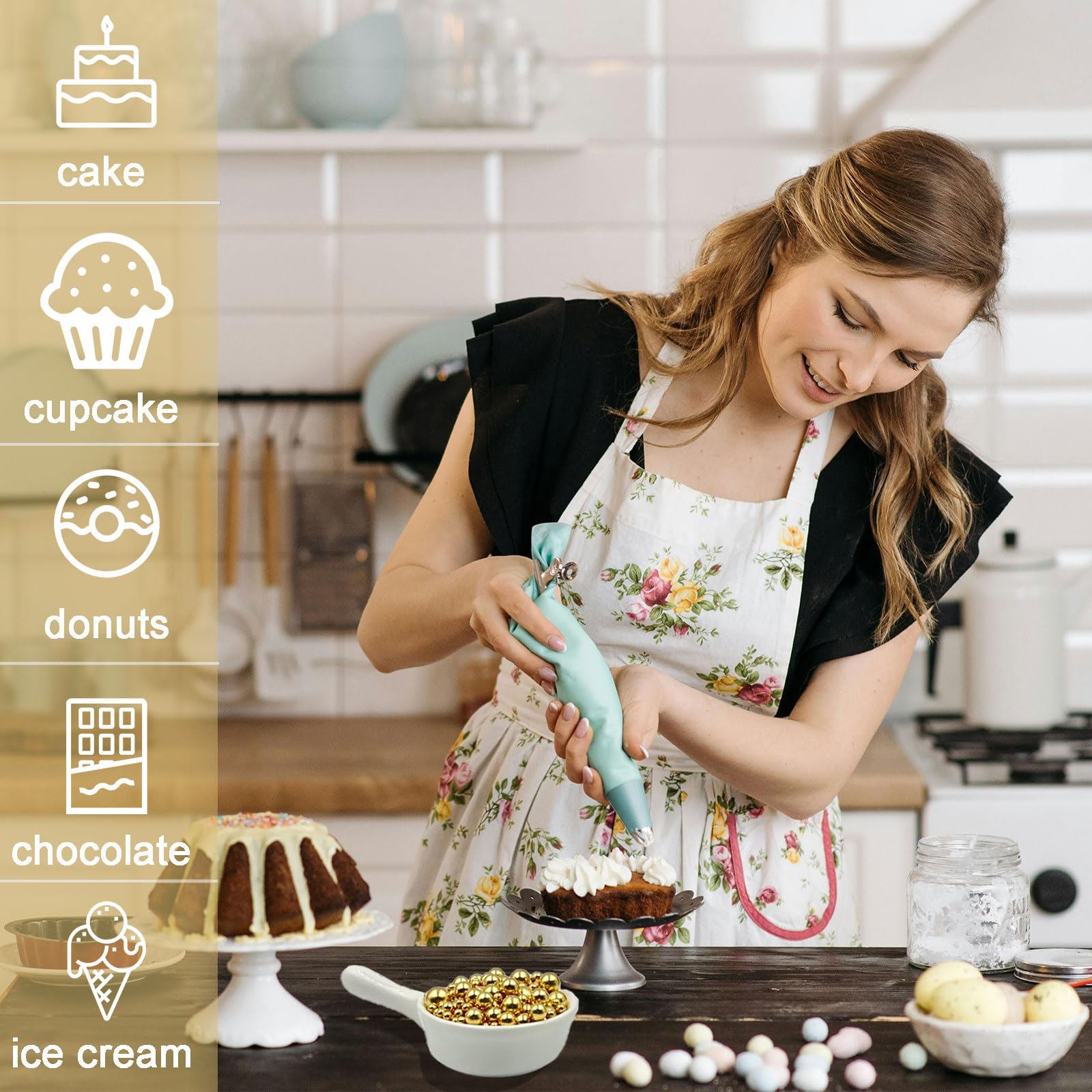 Kercky Sprinkles versatile uses for cakes, cookies, cupcakes, and ice cream