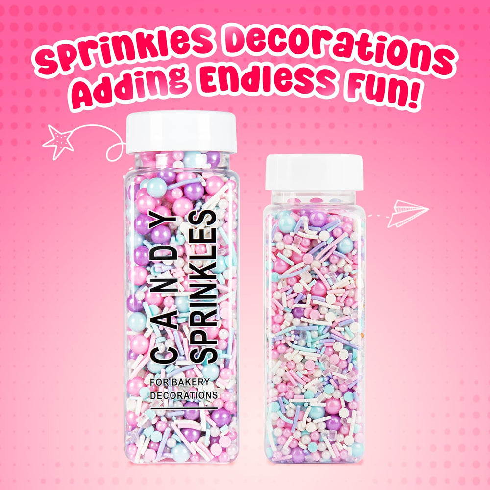 Kercky cupcake-ice-cream-decorating sprinkles ensure even color on treats.