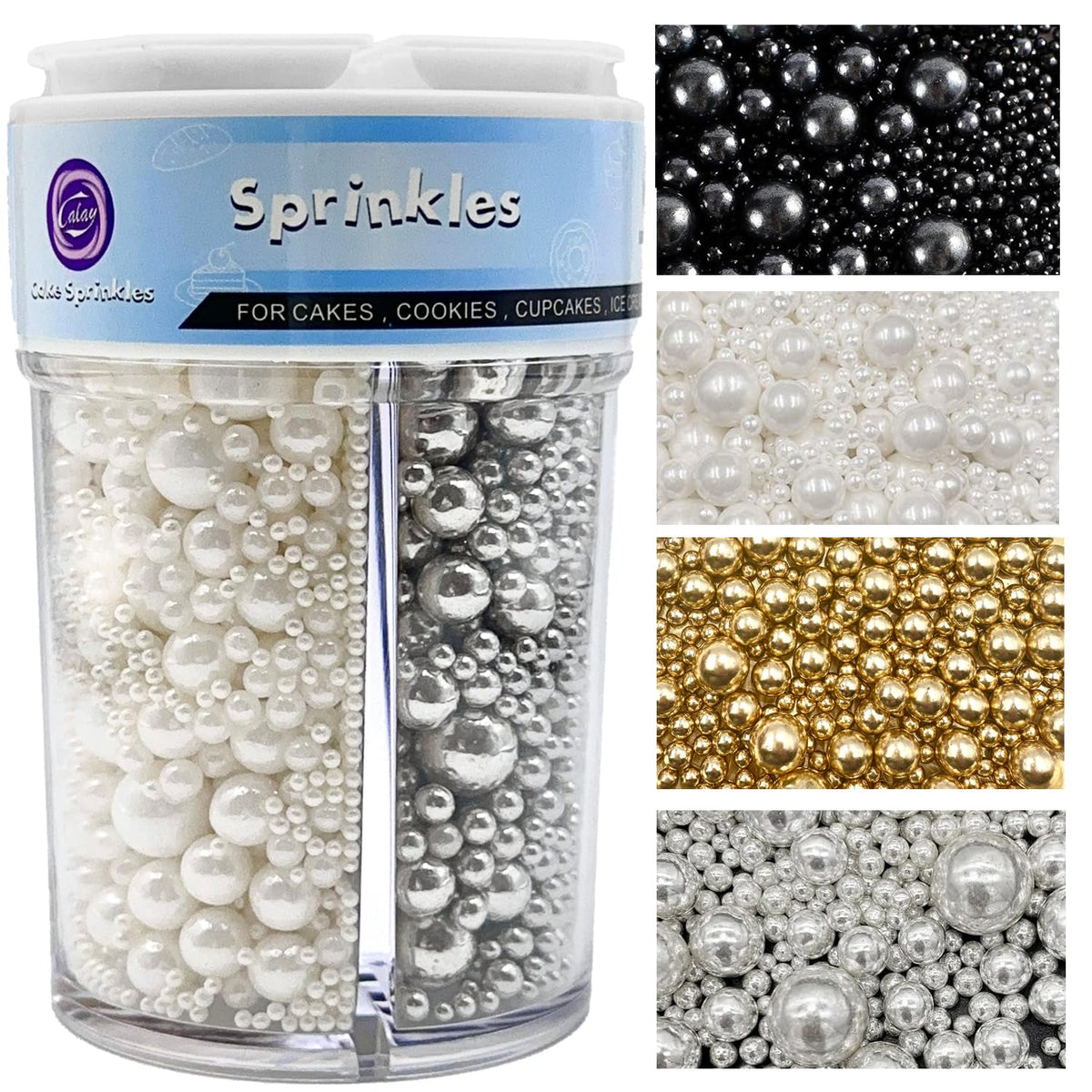 Kercky Sprinkles metallic hues on cake add radiant shimmer for celebrations