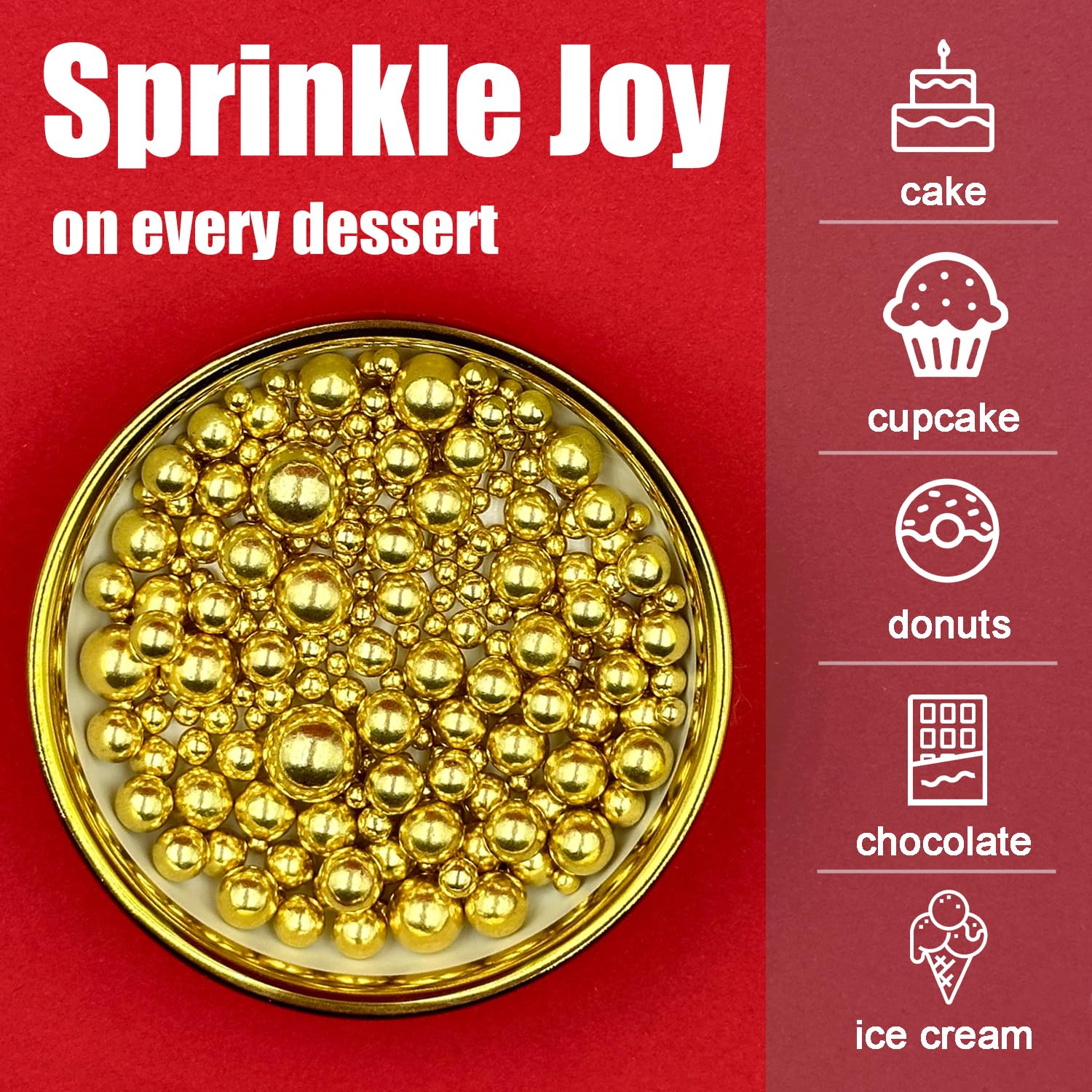 Kercky Sprinkles assorted themes suit birthdays and holidays for festive desserts