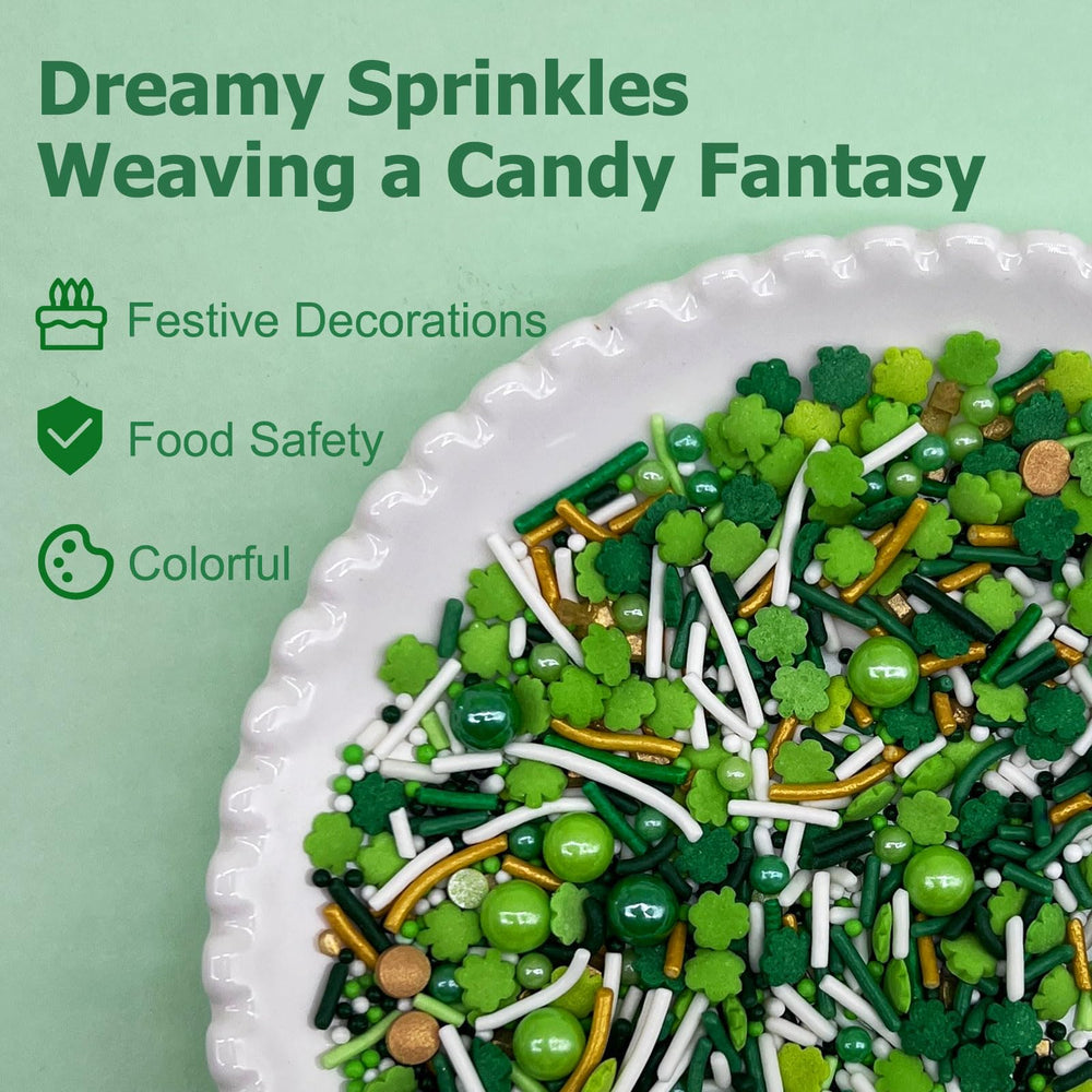 Kercky gold and white sugar discs bring seasonal sparkle to baked goods