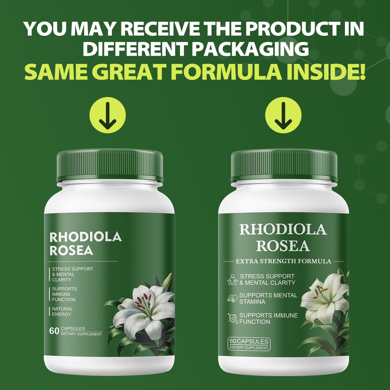 Kereeao Daily routine setup featuring Rhodiola Rosea to support calm focus