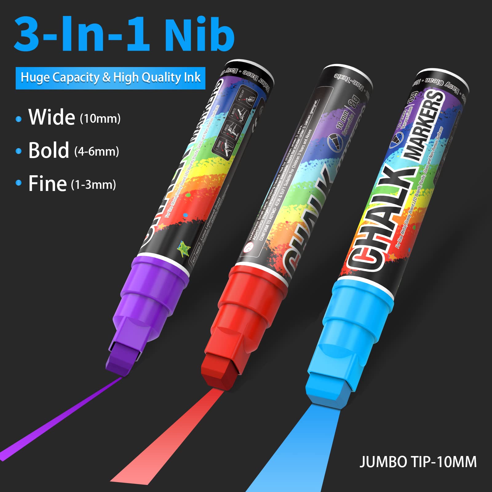 KERIFI 10mm jumbo nib for bold, precise lines on glass and signs