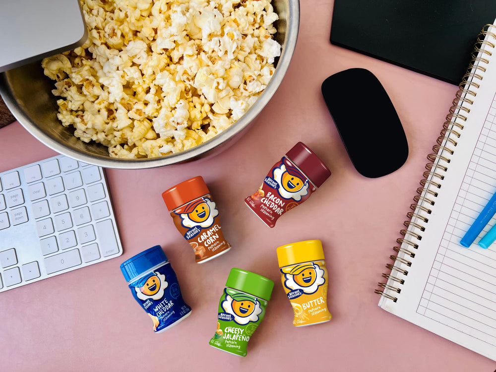 Kernel Season's Bacon Cheddar mini canister adds smoky depth to popcorn