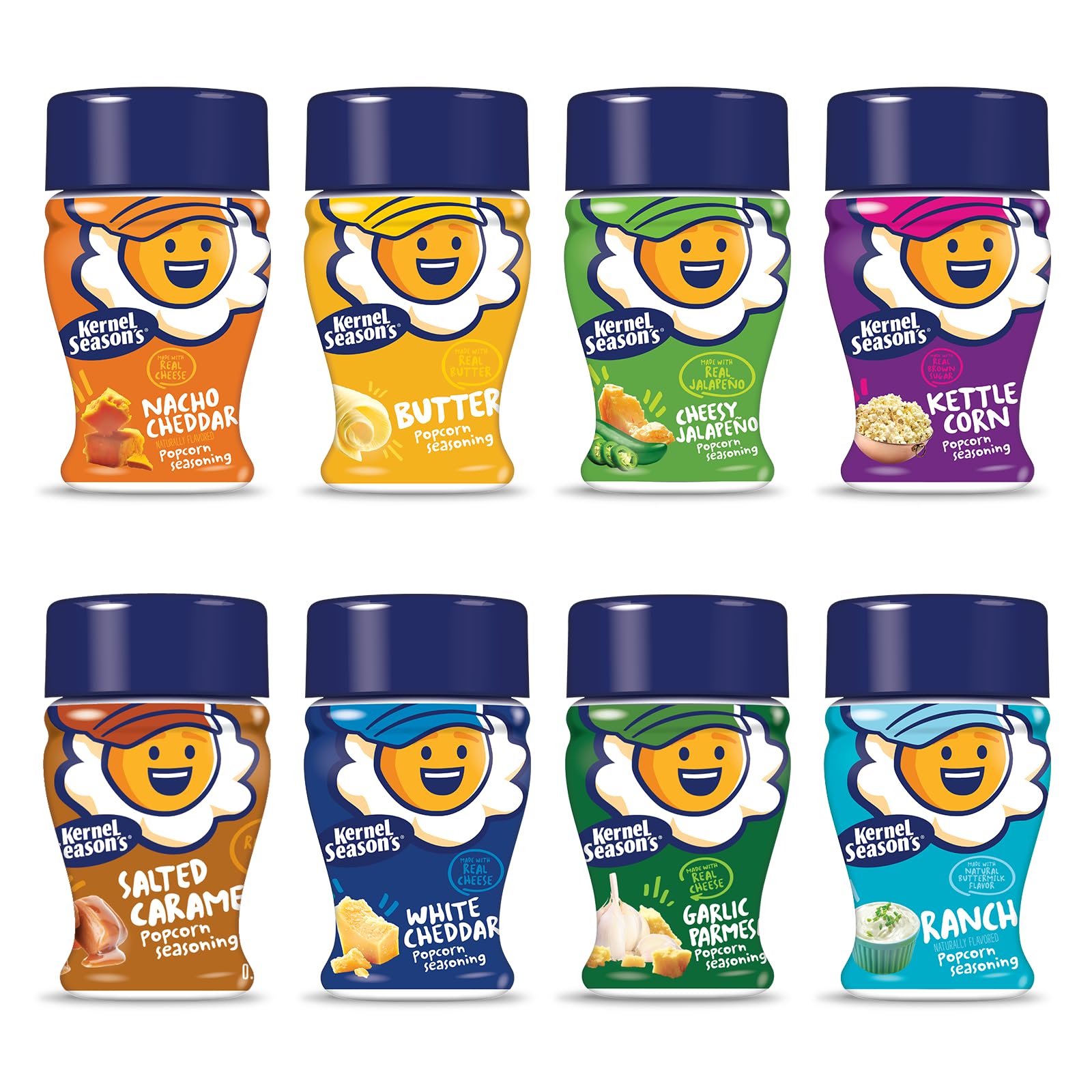 Kernel Season's White Cheddar mini jar adds tangy cheese flavor to popcorn