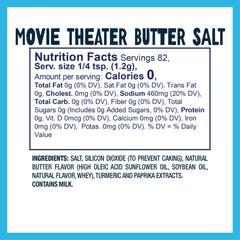 Kernel Season's Movie Theater Butter Salt pack highlights all-natural seasoning for versatile snacks.