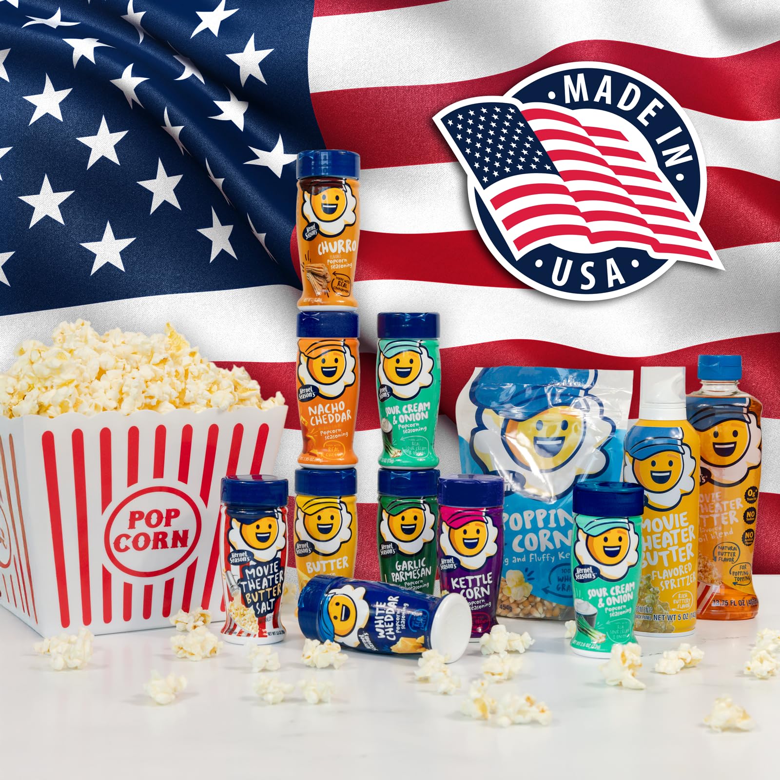Kernel Season's Nacho Cheddar mini canister adds bold cheddar heat