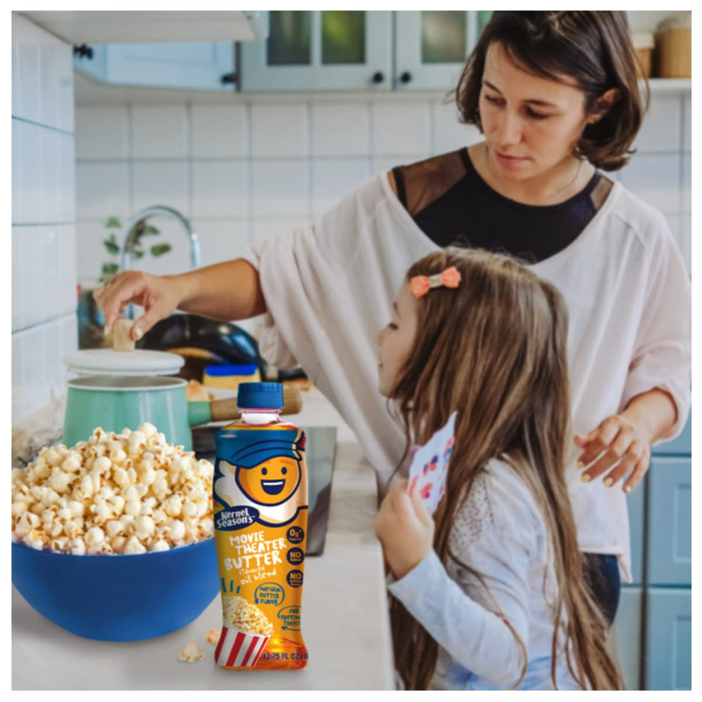Kernel Season's 2-count packaging sits on the kitchen counter for easy use