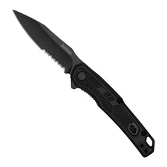 Kershaw Appa grip in hand highlights lightweight, textured handle for secure handling.